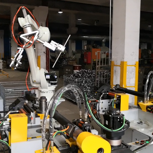 儿童车架机器人自动生产线