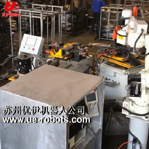 Video of Auto Production Line of Trampoline Arc Tube w Robot