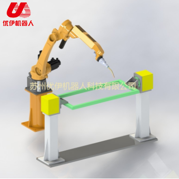 Double seat positioner of welding robot